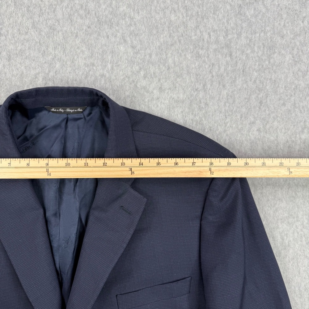Ermenegildo Zegna Blazer Mens 46L Navy Blue Wool Saks Fifth Avenue Traveller - Picture 14 of 16